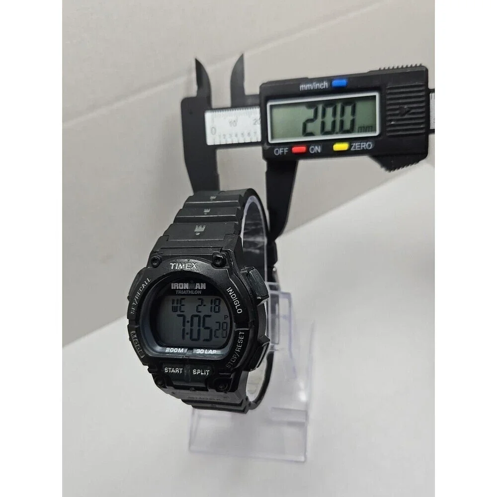 Timex Mens Ironman Triathlon Endure 30 Shock 44mm Digital 200M Watch New Battery